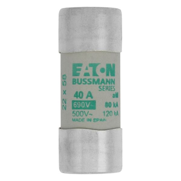 Fuse-link, LV, 40 A, AC 690 V, 22 x 58 mm, aM, IEC image 5