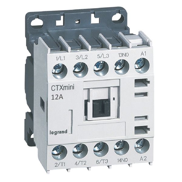 3-pole mini contactors CTX³ - 12 A (AC3) - 230 V~ - 1 NO - screw terminals image 1