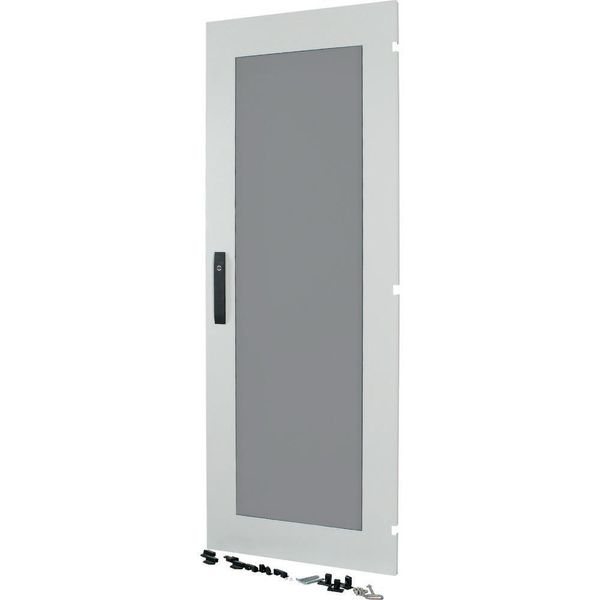 Section wide door, glass window, HxW=1625x592mm, IP55, grey image 3