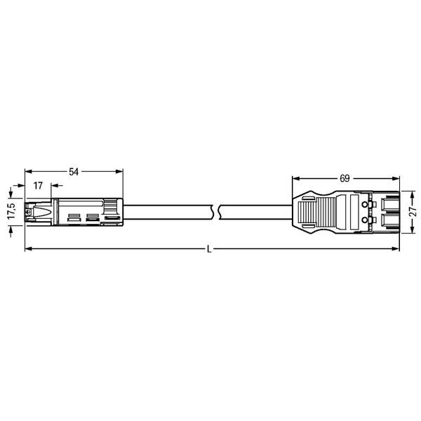 pre-assembled connecting cable Eca Socket/open-ended brown image 6