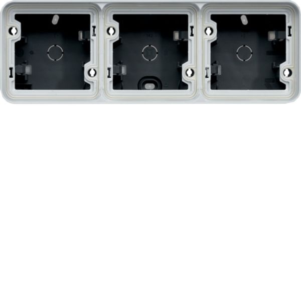 CUBYKO WALL-MOUNTED TRIPLE HORIZONTAL BOX IP55 GRAY image 1