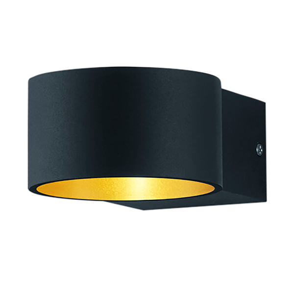 Lacapo LED wall lamp black/gold image 1