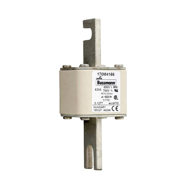 Fuse-link, high speed, 630 A, AC 690 V, DIN 1, 53 x 66 x 138 mm, aR, DIN, IEC, single indicator image 11