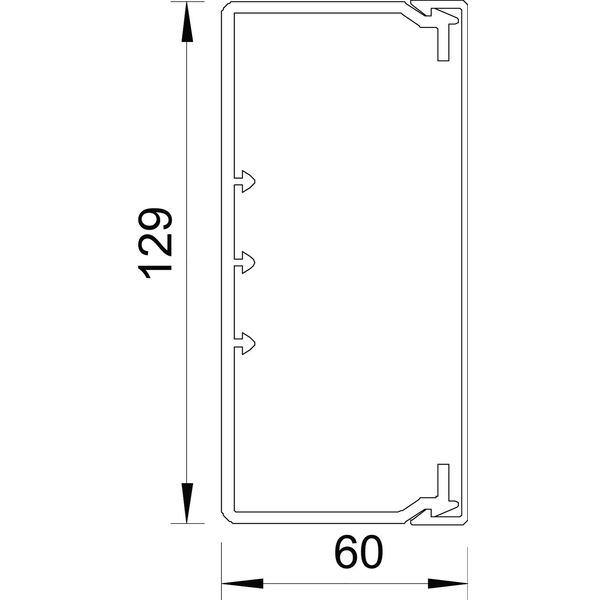 WDK60130RW Wall trunking system with base perforation 60x130x2000 image 2