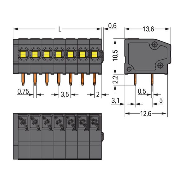 THR PCB terminal block push-button 1.5 mm² black image 3