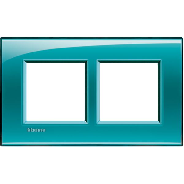 LL - cover plate 2x2P 57mm deep green image 1