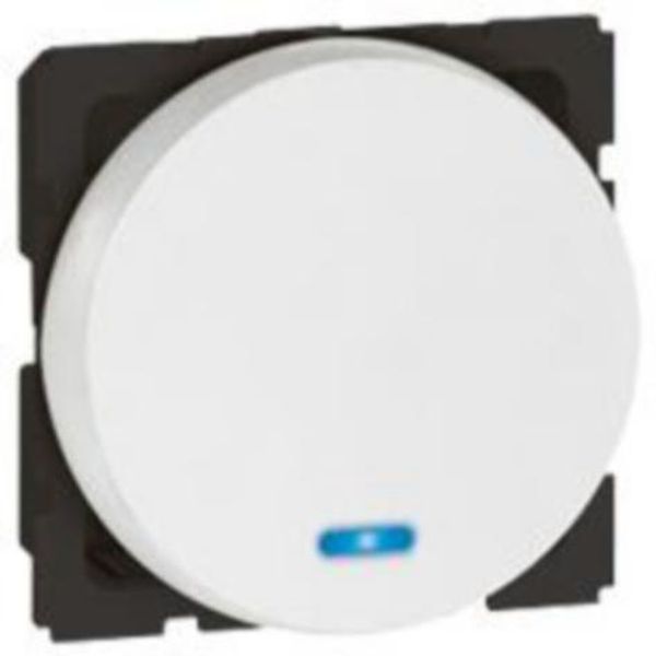 Arteor™ - 2-way push-button - with locator - 2 round modules - White image 1