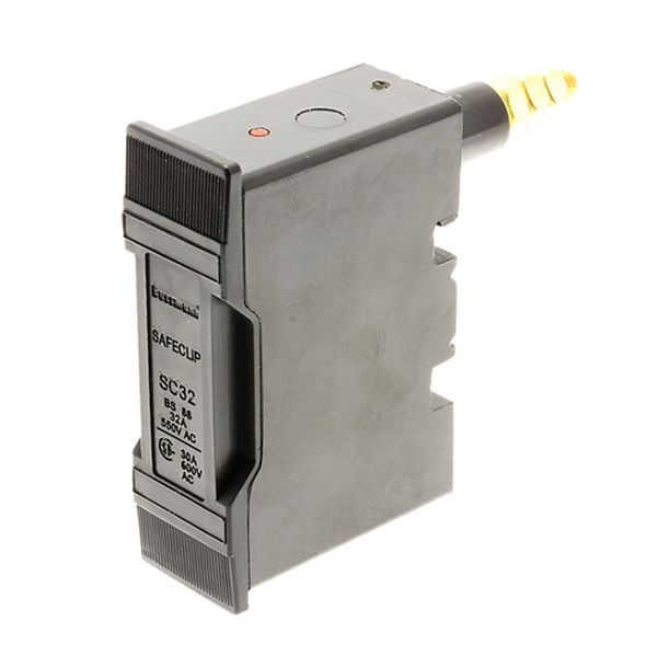 Fuse-holder, LV, 32 A, AC 550 V, BS88/F1, 1P, BS, front connected, back stud connected, black image 18