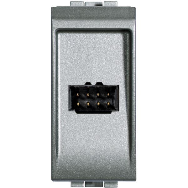 8-way socket for switchboard table top installation - LIGHT finish image 1