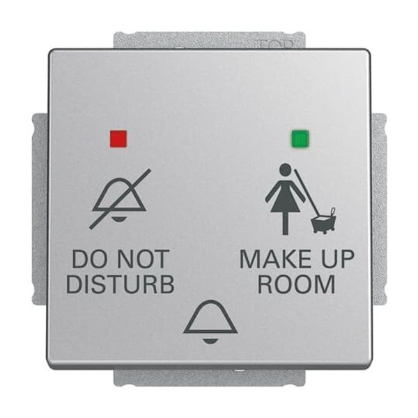 2059 UC-83 Bell push-switch DND / MUR insert for Switch/push button Single push button with LED 3gang aluminium silver - 63x63 image 5
