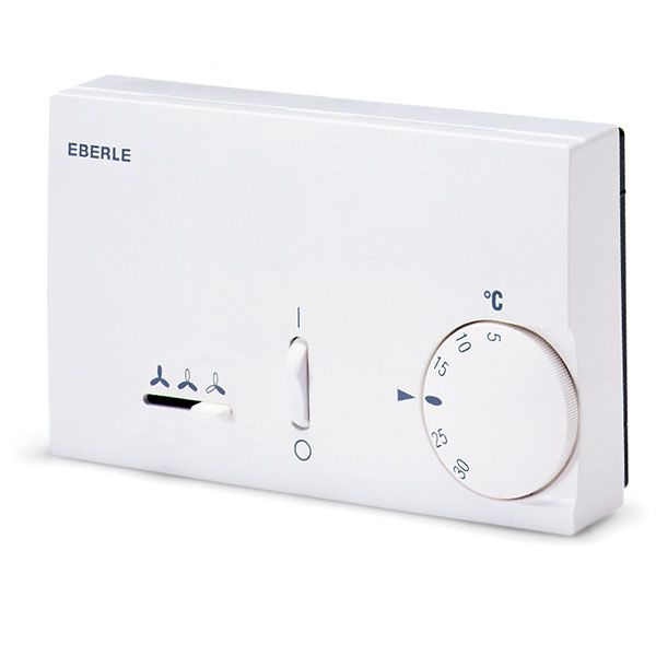 Climate controller 5-30C, AC 230V, 1 changeover contact, neutral zone, H/K 10A, fan S/M/L 6A, on/off image 1