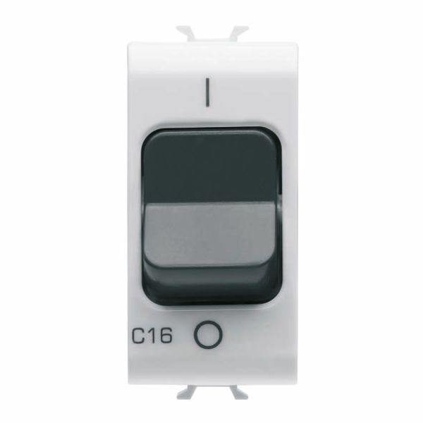 MINIATURE CIRCUIT BREAKER - C CHARACTERISTIC - 1P+N 16A 230Vac - 1 MODULE - GLOSSY WHITE - CHORUSMART image 2