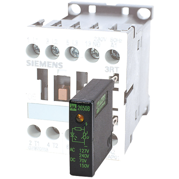 SIEMENS CONTACTOR SUPPRESSOR Diode and LED, 24VDC image 1