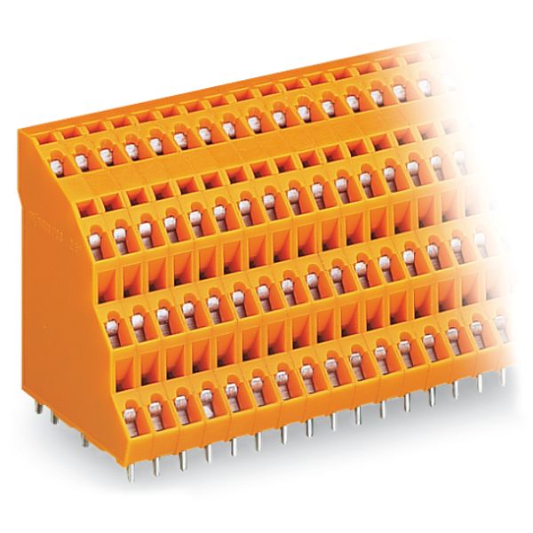 Quadruple-deck PCB terminal block 2.5 mm² Pin spacing 5.08 mm orange image 6