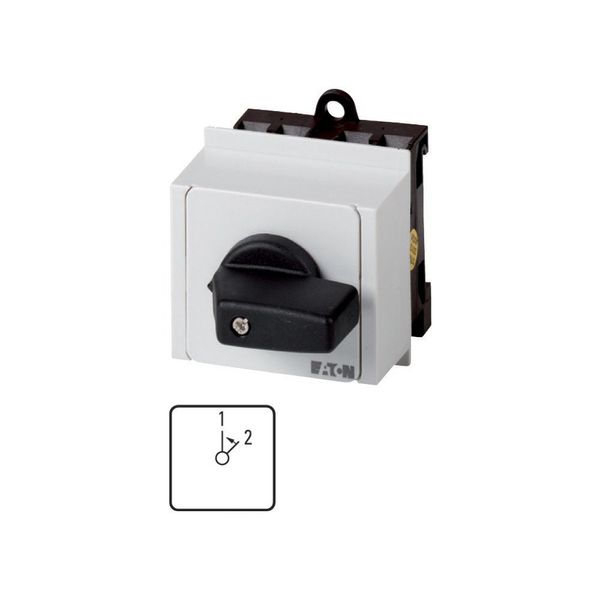 Changeover switches, T0, 20 A, service distribution board mounting, 1 contact unit(s), Contacts: 2, 45 °, momentary, Without 0 (Off) position, With sp image 2