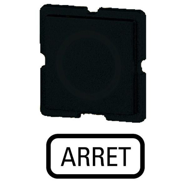 Button plate, black, ARRET image 1