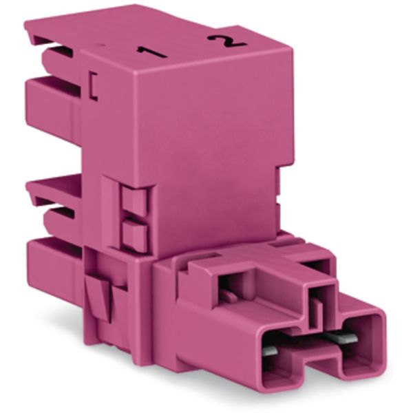 h-distribution connector 2-pole Cod. B pink image 1
