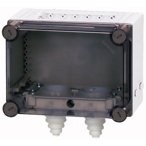 Panel enclosure, with gland plate and cable glands, HxWxD=187.5x250x175mm image 1