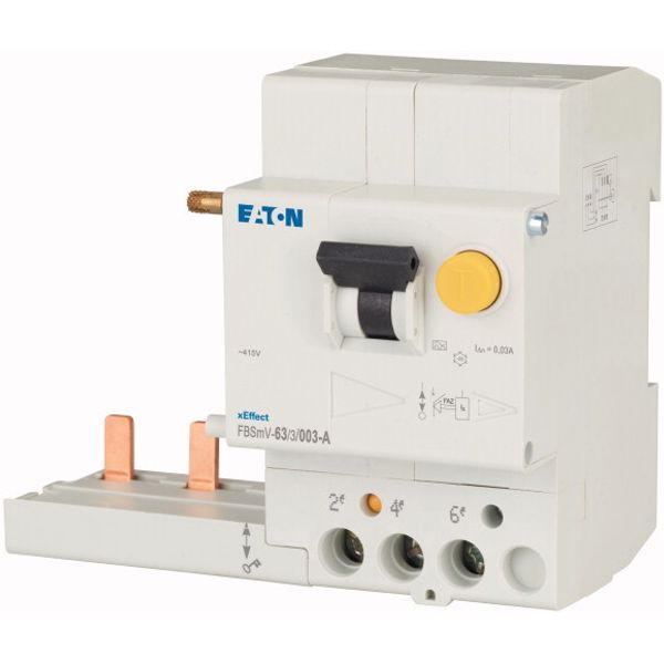 Residual-current circuit breaker trip block for FAZ, 63A, 3p, 30mA, type A image 3