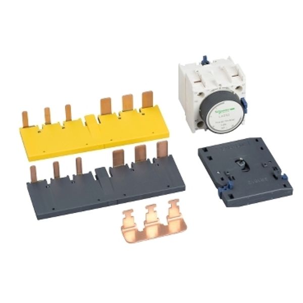 Kit for assembling star delta starters, for 3 x contactors LC1D40A-D80A, with time delay block image 2