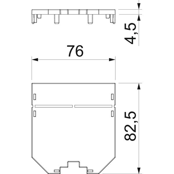 UT3 P0 Cover plate for UT3, blind 82,5x76x2 image 2