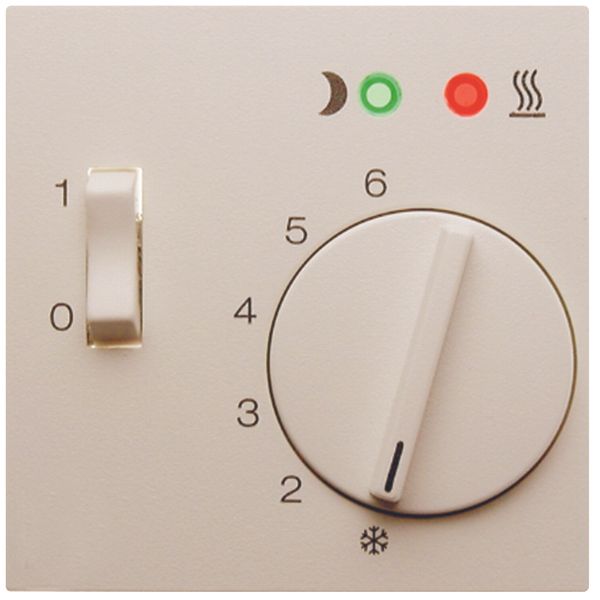 Floor thermostat, with centre plate, inclusive sensor S.1 white, gloss image 1