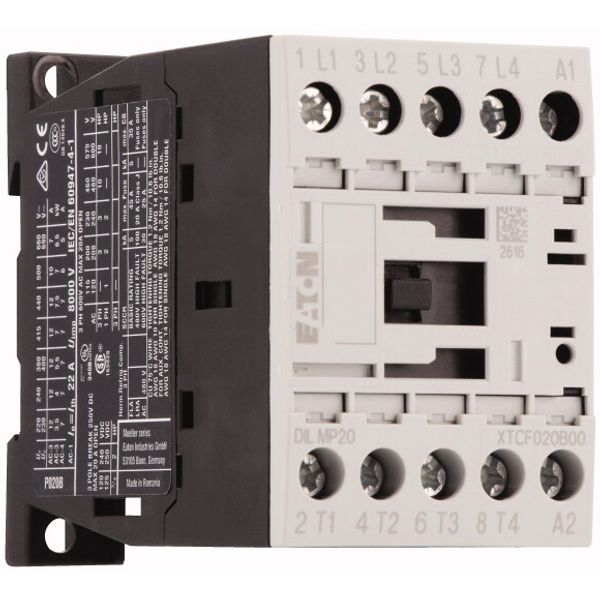 Contactor, 4 pole, 22 A, 12 V DC, DC operation image 4