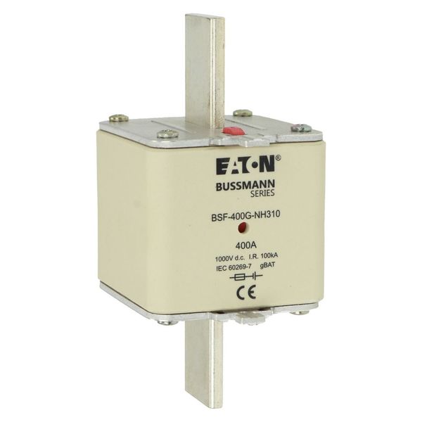 Fuse-link, high speed, 400 A, DC 1000 V, NH3, 71 x 76 x 150 mm, gBat, IEC, blade connection image 28