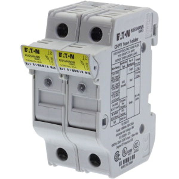 Fuse-holder, LV, 32 A, DC 1000 V, 10 x 38 mm, gPV, 2P, UL, IEC, indicating, DIN rail mount image 22