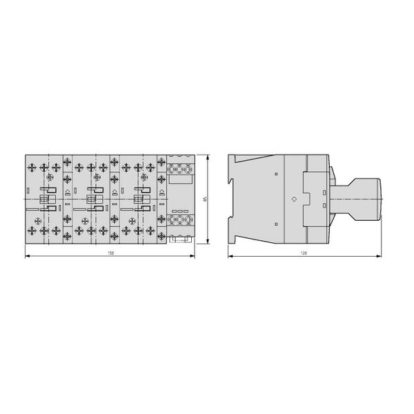 Star-Delta Contactor Combination, 22kW/400V, coil 230VAC image 3