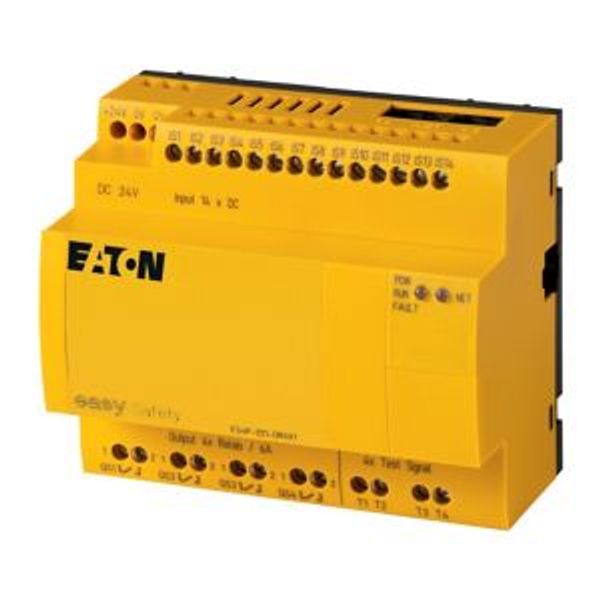 Safety relay, 24 V DC, 14DI, 4DO relays, easyNet image 5