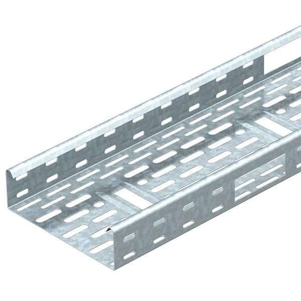 IKS 620 FS  IKS cable tray, with outlet open in bottom and sides, 60x200x3000, Steel, St, strip galvanized, DIN EN 10346 image 1