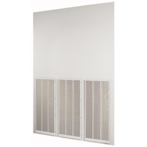 Rearwall, ventilated, HxW=2000x1350mm, IP42, grey image 1