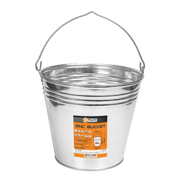 Zinc bucket 15L image 1