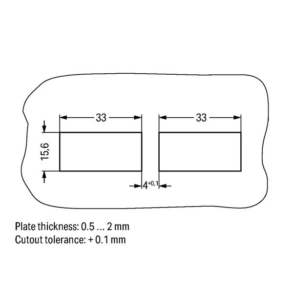 Strain relief housing 6-pole for 2 cables black image 3