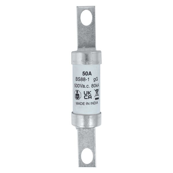 Fuse-link, low voltage, 50 A, AC 500 V, DC 250 V, BS88, 21 x 114 mm, gL/gG, BS image 5