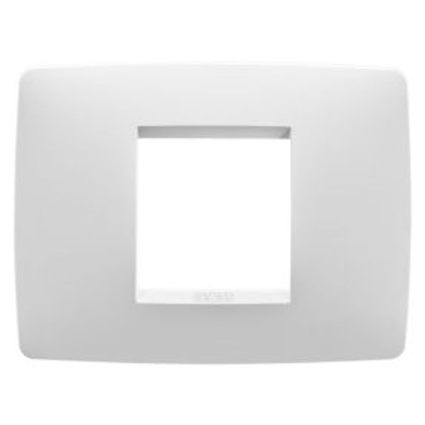ONE PLATE - IN PAINTED TECHNOPOLYMER - 2 MODULE - SATIN WHITE - CHORUSMART image 1