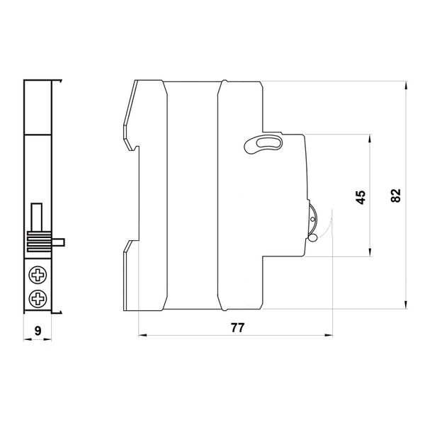 Auxiliary Contact 1CO, series AMPARO snap-on image 7