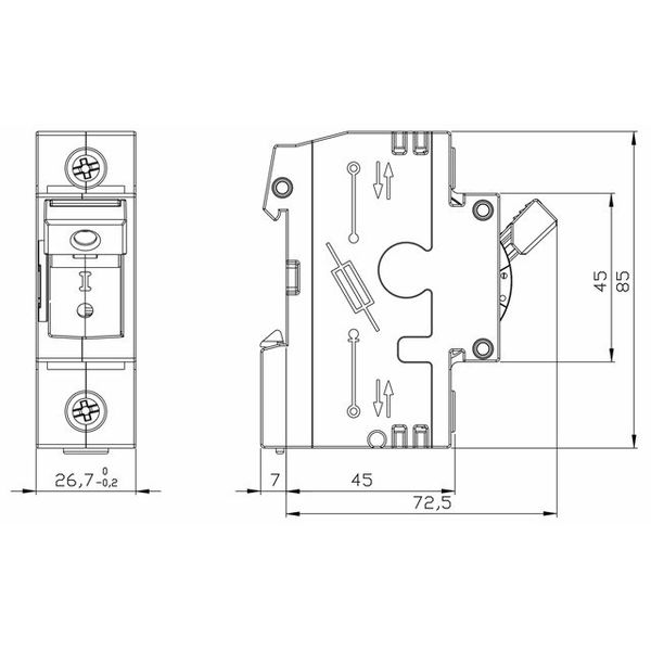 Fuse Loadbreak Disconnector, Coron 2, D02, 63A, 1-pole image 3