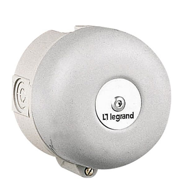 Bell - for industrial and alarm use - IP 40 - IK 08 - 230 V~ - Ø100 mm gong image 1