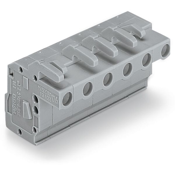 1-conductor female connector, angled CAGE CLAMP® 2.5 mm² gray image 3