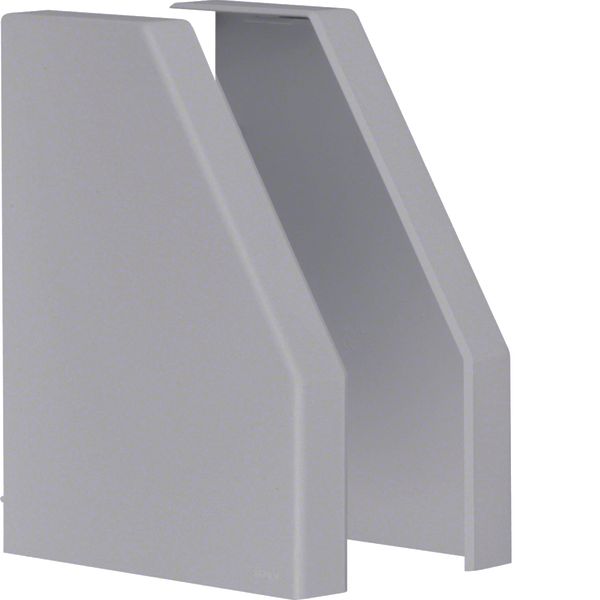 endcap pair overlapping for spreader box trunking 190x150mm stone grey image 1