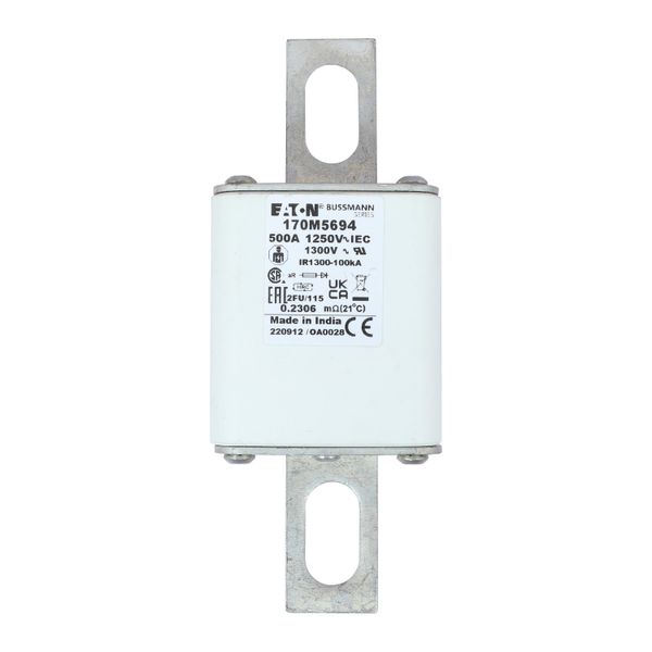 Fuse-link, high speed, 500 A, AC 1250 V, size 2, 61 x 77 x 160 mm, aR, IEC, UL image 18