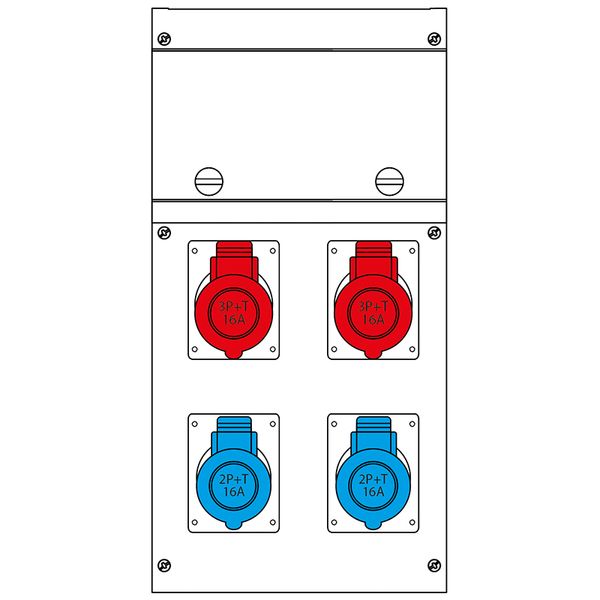 PLUG 16A 2P+E 4h IP66/IP67/IP69 100-130V image 1