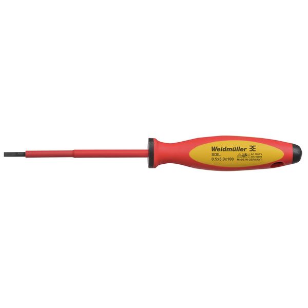 Slotted screwdriver, Blade thickness (A): 0.5 mm, Blade width (B): 3 m image 1