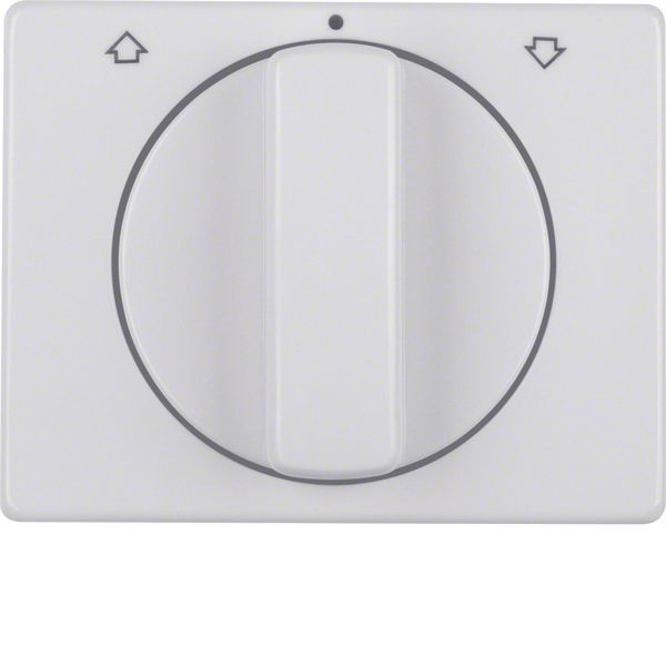 Centre plate rotary knob rotary switch blinds, Berker Arsys, polar whi image 1