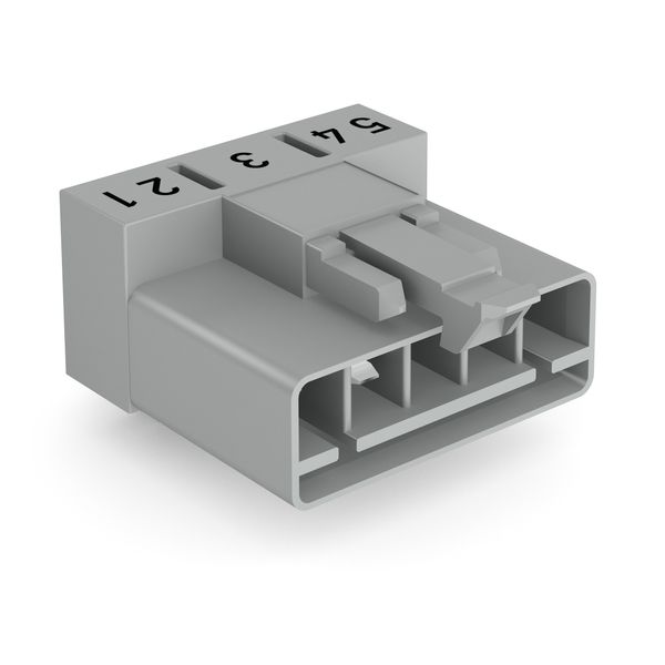 Plug for PCBs angled 5-pole gray image 1