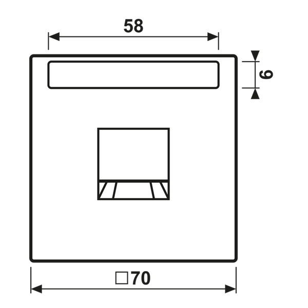 Centre plate for MJ f. 1 socket LS1969-15NAWESWM image 2