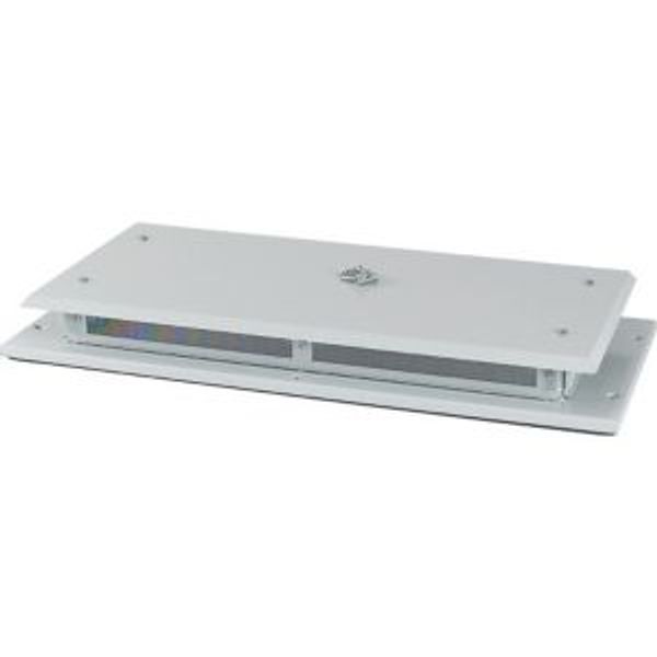 Top plate, ventilated, W=600mm, IP42, grey image 2