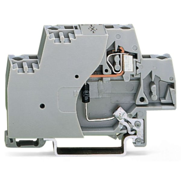 Component terminal block double-deck with end plate and direct connect image 1